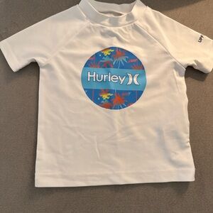 Hurley Kids' White and Blue Rashguard